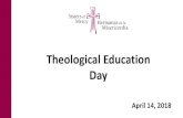 Theological Education Day Theological Education Day... · 2018-04-18 · 13. Theological Foundations of Nonviolence Saturday, April 14, 2018. ... nonviolence Sermon on the Mount,