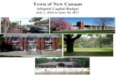 Adopted Capital Budget - New Canaan, Connecticut · Town of New Canaan Adopted Capital Budget July 1, 2016 to June 30, 2017 1