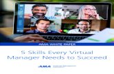 5 Skills Every Virtual Manager Needs to Succeed...3 5 Skills Every Virtual Manager Needs to Succeed As a manager, you will have to play many roles—wear different hats at different