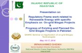 ISLAMIC REPUBLIC OF PAKISTAN - SAARC Energy · 2016-07-18 · Pakistan Council of Renewable Energy Technologies (PCRET) under took propagation of Biogas Technology as early as in