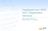 Feedback from RIPE NCC Registration Services · ARIN RIPENCC LACNIC AFRINIC. Alex Le Heux, RIPE62, 2011-05-05 ASN32 Update 5 Returned 25% Not visble 23% ... • Report on Registration
