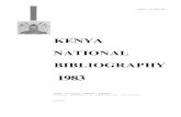 KENYA NATIONAL BIBLIOGRAPHY - knls.ac.ke · The bibliography consists of a Classifiefmai n entriesd Subjec, antd Sequenc an alphabetical Authoe or & Title Index which provides multiple
