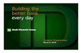 TD Overview Investor Presentation - Q1 2009 - v10 · 3/6/2009  · Canadian Banks Q1 2009 results ended January 31, 2009. 4. North American Peers refers to Canadian Peers and U.S.