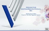 PROVECTUS BIOPHARMACEUTICALS, INC · 2/10/2015  · Advancing A New Front In The War Against Cancer PROVECTUS BIOPHARMACEUTICALS, INC. 7327 Oak Ridge Highway, Knoxville, Tennessee