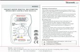 POCKET-SIZED DIGITAL MULTIMETER Safety information … · 2019-02-22 · M300 POCKET-SIZED DIGITAL MULTIMETER OPERATOR'S INSTRUCTION MANUAL 01 Safety information This meter has been