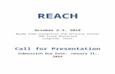 irp-cdn.multiscreensite.com · Web viewREACH October 2-3, 2019 Maude Cobb Convention and Activity Center 100 Grand Boulevard Longview, Texas Call for Presentation Submission Due Date: