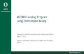 Long-Term Impact Study MCEDD Lending Program€¦ · MCEDD to study the impact of their lending program long term. The MCEDD has a very good picture of the impact of their lending
