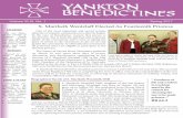 YANKTON BENEDICTINES · on March 16 and spent three days in prayer, discussion, and discernment culminating in the election of S. Maribeth Wenzlaff OSB as the 14th prioress of Sacred