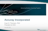 ACCURAY JP Morgan Healthcare Conference · treatment, projected Accuray growth, expansion in replacement business, the integration of TomoTherapy, synergies and economies of scale