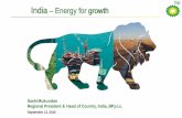 India – Energy for growthonline.dghindia.org/dsf/Content/pdf/04_Sashi_Mukuandan_London_1… · India – Energy for growth. Cautionary statement Please note that this presentation