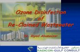 Saudi Arabian Water Environment Association, …...Chlorination pilot tests. Ozonation pilot tests. Adopted tertiary treatment scheme. Actual lab results of reclaimed water quality.