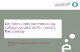 Les formations transverses du college doctoral de Paris-Saclay · Des formations pour la définition de votre projet professionnel, Cinq parcours de formation pour préparer votre