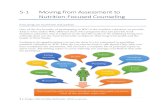 5-1 Lesson: Moving from Assessment to NFC · 5-1 Moving from Assessment to Nutrition-Focused Counseling Focusing on nutrition education One of the key benefits of participating in