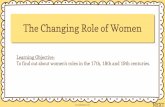 The Changing Role of Women Slide2 - Amazon Web Services · 2020-05-04 · BACK NEXT Things continued in much the same way throughout the 17th and 18th centuries. Poor women continued
