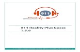911 Reality Plus Specs 1.5911trainer.com/sites/default/files/Reality Specs Plus 1.5.6.pdf · DESCRIPTION 911 REALITY PLUS SIMULATOR STATIONS PRO305/02-13 911 REALITY PLUS - Created