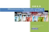 MDH 2013: Minnesota Chemicals of High Concern Report · (e.g. United Nation’s Globally Harmonized System for the Classification and Labeling of Chemicals). The DfE Alternatives