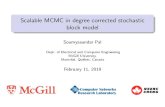 Scalable MCMC in degree corrected stochastic block modelnetworks.ece.mcgill.ca/.../Soumya...presentation.pdf · Scalable MCMC in degree corrected stochastic block model Soumyasundar