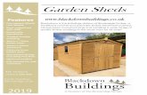 Garden Sheds - Blackdown Buildings Garden Sheds Pent Roof 1.8m x 1.2m (6ft x 4ft) -آ£558.00 + VAT 2.4m
