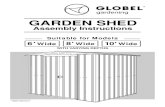 GARDEN SHED ... instructions for 8' and 10' wide garden sheds inserted where applicable. TOOLS INFORMATION: