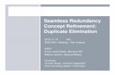 Seamless Redundancy Concept Refinement: Duplicate Eliminationgrouper.ieee.org/.../public/...Redundancy-1112-v02.pdf · Page 6 2012-11-12 IEEE 802.1 Meeting – San Antonio Elimination