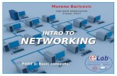 Brief Intro To Networking - democritos.it€¦ · INTRO TO NETWORKING PART 1: Basic concepts. 2 Agenda Connections Concept of Packet Network Stack Models (TCP/IP - ISO/OSI) Internet