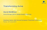 David McMillan - Goldman Sachs presentation June 2015 · Goldman Sachs 19th Annual European Financials Conference Rome, 15th June 2015 Transforming Aviva ... Includes other operating