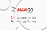 5th Australian HR Technology Survey...The Australian HR Technology Report is a study commissioned by Navigo, expertsinHRIS, Payroll andOrgCharting software. This year’sreport sees