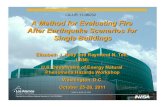 A Method for Evaluating Fire after Earthquake Scenarios ... Method for Evaluating Fire... · • “Fire Following Earthquake,” Technical Council on Lifeline Earthquake Engineering