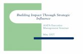 Building Impact Through Strategic Influenceaapa.files.cms-plus.com/SeminarPresentations/07_EXECMAN... · 2007-05-17 · – Offer Reasons: “There are 3 main ... zDevelop influence
