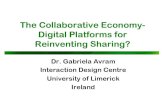 The Collaborative Economy- Digital Platforms for ...coniecto.org/presentations/SiegenTalk_GAvram.pdf · Why the Collaborative Economy? p In 2015 – a group of CSCW ‘usual suspects’