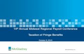 Taxation of Fringe Benefits...Fringe Benefit Taxation All fringe benefits are taxable and must be included in the recipient’s imputed income unless specifically excluded by law Fair