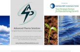 Advanced Plasma Solutions...Advanced Plasma Solutions Transforming fundamental plasma research into sustainable and responsible products and solutions in Non-Thermal Plasma Technology