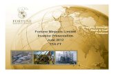 Emerging Strategic Fortune Minerals Limited Metal & Coal ...s1.q4cdn.com/337451660/files/doc_presentations/... · $ 30 million paid to Fortune, $20 million contributed directly to