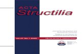 Acta Structilia - cdn.ymaws.com€¦ · Council encourages registered persons to peruse Acta Structilia and similar peer-reviewed journals as one of the alternative options to accumulate