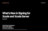 •What’s New in Signing for Xcode and Xcode Server...Distributing Your App Automatic signing Signing works just like development signing Xcode-managed distribution profiles Create