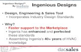 Ingenious Designs™ Ingenious Designs By - DAC Sales · 2014-02-19 · Ingenious Designs™ By. The full construction of the unit took less than 15 minutes in real time Modification