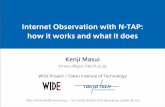 Internet Observation with N-TAP: how it works and what it does€¦ · Internet Observation with N-TAP: how it works and what it does Measurement Plane (1/3) • Goal: provide essential