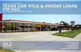 CONFIDENTIAL OFFERING MEMORANDUM TEXAS …...Tenant SF Bldg Start End Term PSF Total Increases Options Texas Car Title & Payday Loan 1,150 100% 2/1/2016 1/30/2021 5 years $41.63 $47,880
