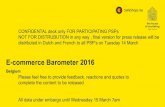 E-commerce Barometer 2016 - Home voor webshops - Safeshops · Een lacune dus. Reden genoeg om voor The House of Marketing samen met Safeshops.be, deze lacune te vullen. Dit door het