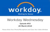 Workday Wednesday - Denver · Tuning Job Profiles and Questionnaires. 7. Known Issues 3/20/19. ... BOTH of these security roles: ... Instructor-Led Training is called “Blended”