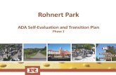 ADA Self-Evaluation and Transition Plan - Rohnert Park · Rohnert Park - ADA Self-Evaluation & Transition Plan May 17, 2018 Self-Evaluation of Policies and Programs 1. Review City