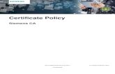 Certificate Policy - Siemensba1f2d28f… · Michael Munzert . Alexander Winnen : First released version . 1.1 December 1, 2016 Rufus Buschart Minor updated version 1.2 May 29, 2017