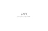 APFS - Objective by the Sea · APFS features • Additional features (inherited from VFS) are: • Extended Attributes • Arbitrary key/value combinations, viewable through ls -@