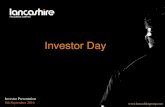 8 Sept 2016 Investor Day presentation · Investor Presentation 8th September 2016 ... Our goal is to provide an attractive risk-adjusted return to shareholders of risk-free rate +