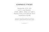 Responder LCD, LED and 1-way Models: 4706, 4806, 4606 and ... · 4706, 4806, 4606 and 4816 Keyless Entry and Remote Start Installation Guide This product is intended for installation
