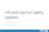 HAI and Injection Safety · 2018-08-01 · Injection Safety Current Events Outbreaks of disease linked to unsafe injection safety practices Outpatient pain clinics Facility not NJDOH