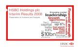 HSBC Holdings plc Interim Results 2008 · Presentation to Investors and Analysts HSBC Holdings plc Interim Results 2008