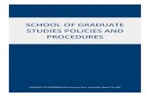 School of Graduate Studies Policies and Procedures · 2019-05-24 · School of Graduate Studies Policies and Procedures (Version 1.0: April 18, 2019) i School of Graduate Studies