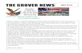 THE GROVER NEWS · DRONING AROUND THE GROVE By Diana You may have seen Diana flying her drone at the Grove. She has posted several pictures on Facebook of the Grove from about 100