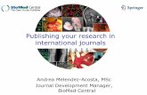 Publishing your research in international journals · •Understand the peer-review process •Prepare a ‘good’ manuscript •Questions . ... •WMA Declaration of Helsinki .